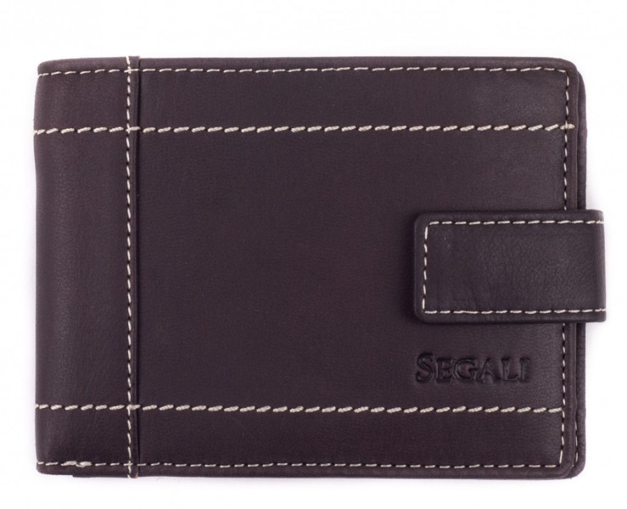 SEGALI Pánská kožená peněženka 7515L brown - Peněženky Kožené peněženky