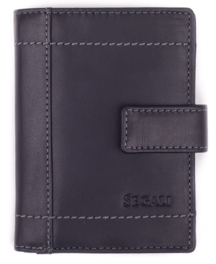 SEGALI Pánská kožená peněženka 7516L black - Peněženky Kožené peněženky