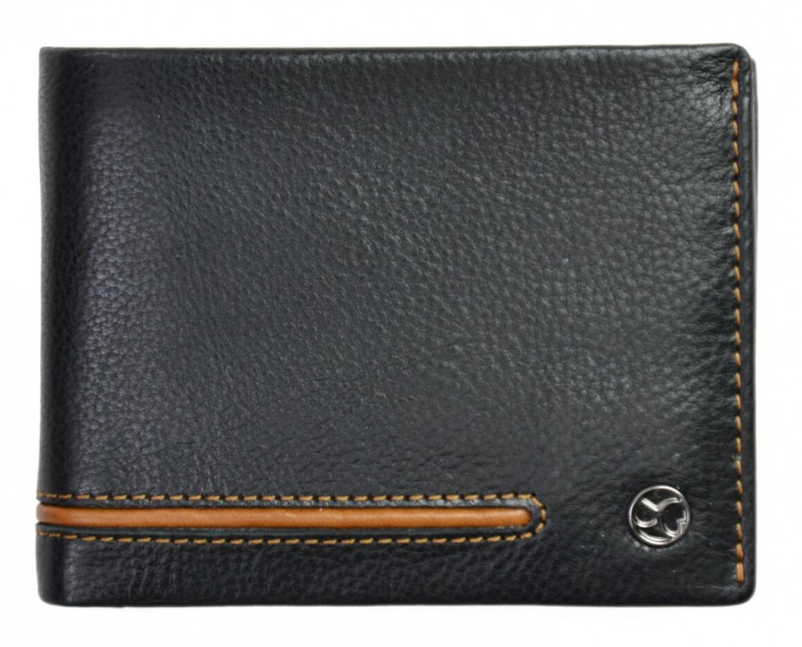 SEGALI Pánská kožená peněženka 753 115 026 black/cognac - Peněženky Kožené peněženky