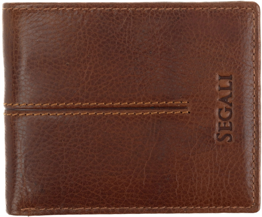 SEGALI Pánská kožená peněženka 985 tan - Peněženky Kožené peněženky