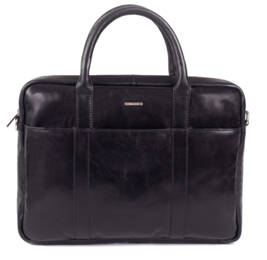 SEGALI Pánská kožená taška na notebook 7009 Black - Tašky Crossbody tašky