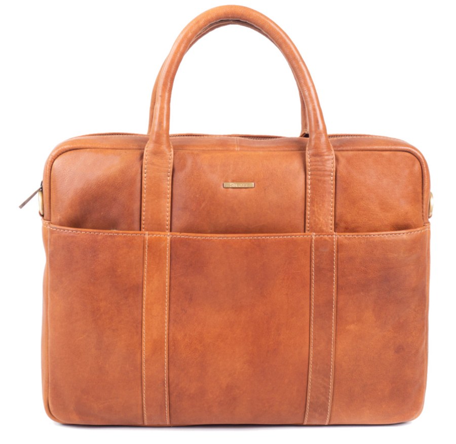 SEGALI Pánská kožená taška na notebook 7009 Cognac - Tašky Crossbody tašky