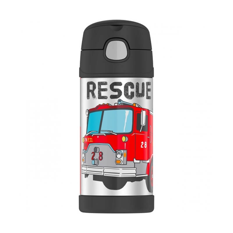 Thermos Dětská termoska s&nbsp;brčkem - hasiči 355 ml - Stylové doplňky Láhve na pití a&nbsp;termosky