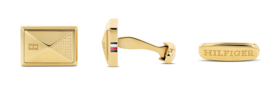 Tommy Hilfiger Pozlacené manžetové knoflíčky Geometric 2790570 Tommy Hilfiger Pozlacené manžetové knoflíčky Geometric 2790570 - Manžetové knoflíčky