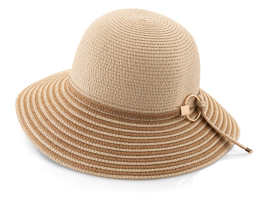 Verde Dámský klobouk 05-730 beige - Čepice, čelenky Klobouky Letní klobouky