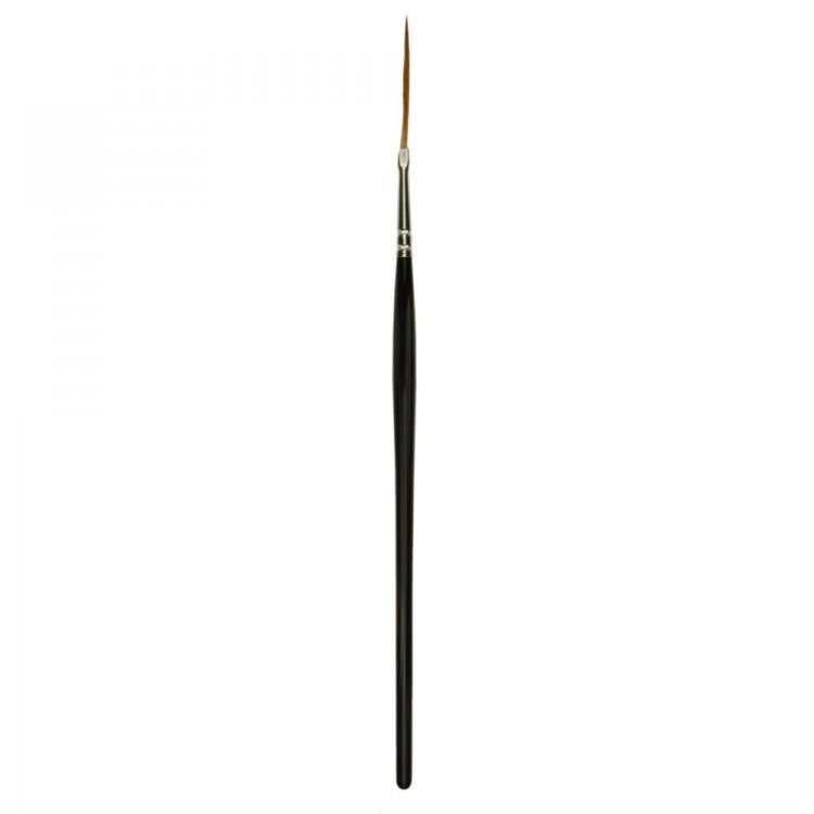 Štětec na nehty Striper viditelná délka vlasu 33 mm černě lakované dřevěné držátko vlas Kolinsky-Rotmarder