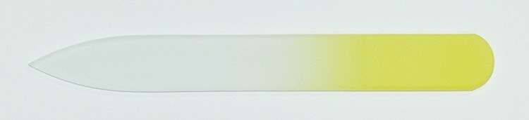 Skleněný barevný pilník 90/2 mm barva žlutá - Péče o ruce Leštičky, leštící bloky a pilníky na nehty pro nehtovou modeláž a manikúru Skleněné a barevné pilníky na manikúru Pilníky 9 cm
