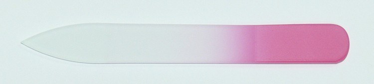 Skleněný barevný pilník 90/2 mm barva růžová