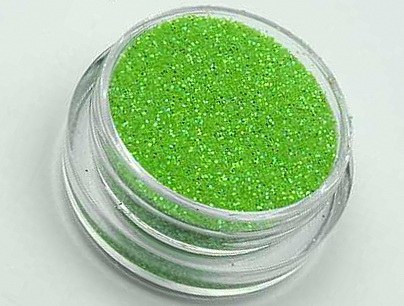 Glitterový prášek na zdobení nehtů světle zelený