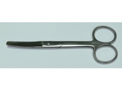 Nůžky chirurgické zahnuté hrotnato tupé 13 cm