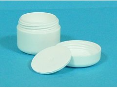 Dóza kosmetická 5 ml bílá dvouplášťová vč. těsnící plastové vložky a víčka