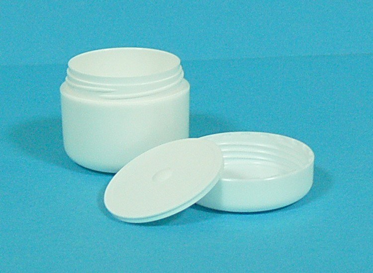 Dóza kosmetická 15 ml bílá dvouplášťová vč. těsnící plastové vložky a víčka