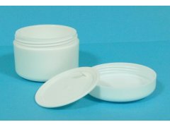 Dóza kosmetická 50 ml bílá dvouplášťová vč. těsnící plastové vložky a víčka