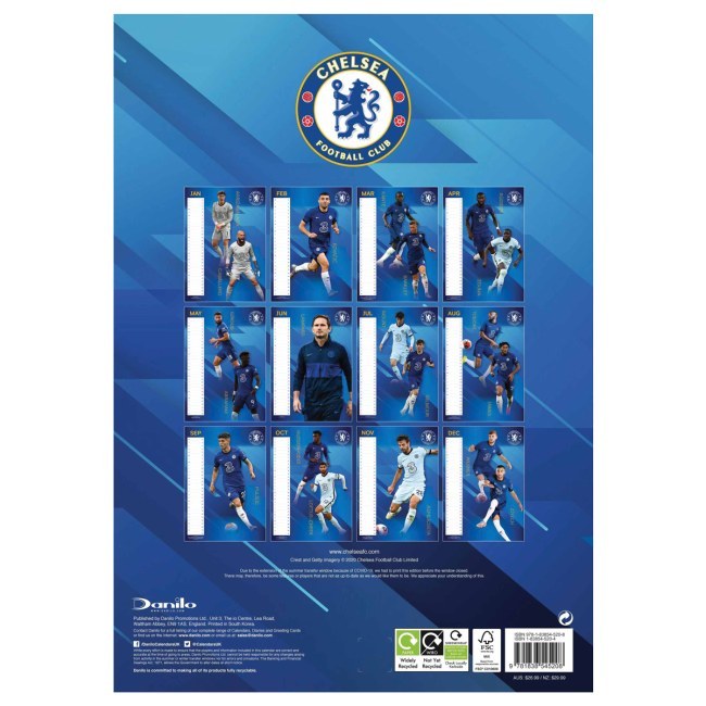 Chelsea nástěný kalendář 2021