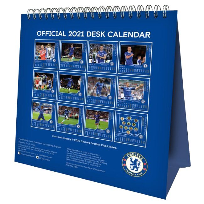 Stolní kalendář Chelsea 2021 - FC Chelsea Kalendáře