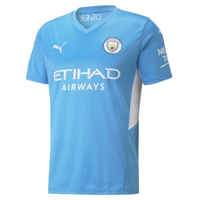 Puma Manchester City FC domácí 2021/2022 světle modrá UK M - Manchester City Oblečení