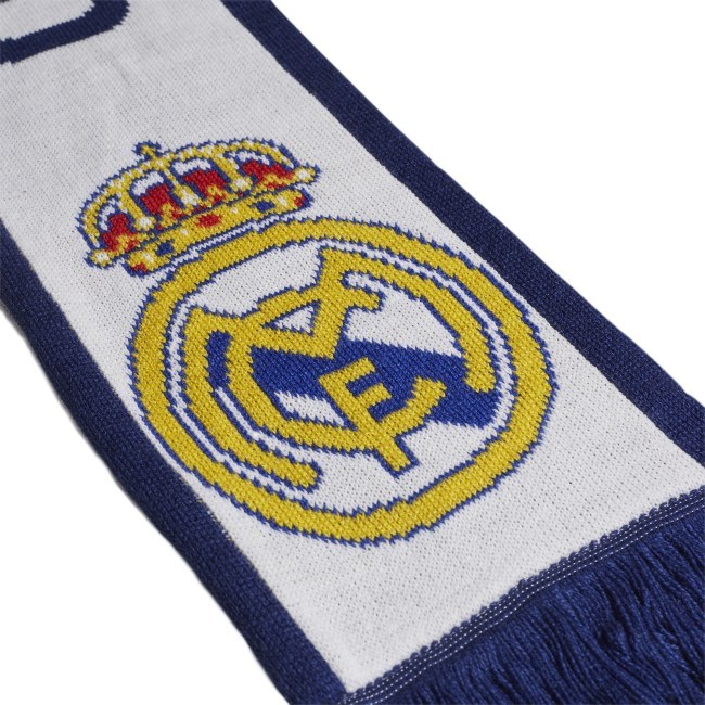 Adidas Real Madrid bílá/tmavě modrá UK OSFM - Real Madrid Čepice rukavice a šály