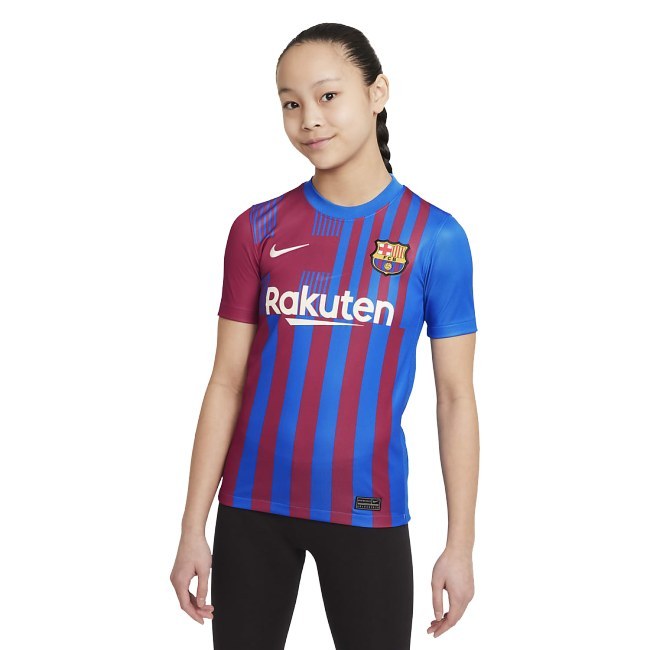 Nike FC Barcelona domácí 2021/2022 červená/modrá UK Junior S - FC Barcelona Oblečení