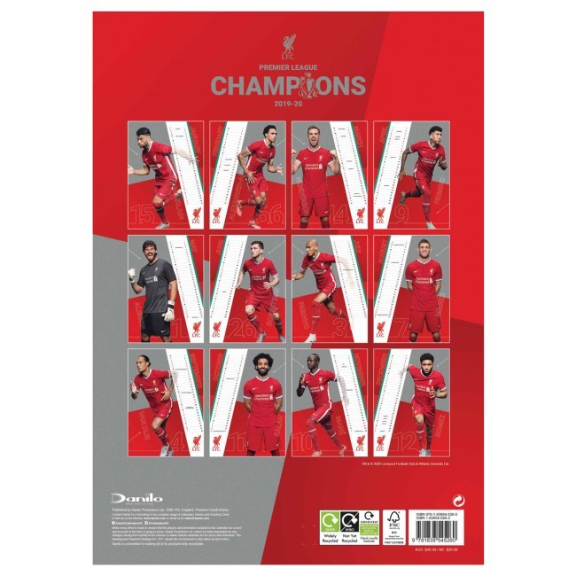 Nástěnný kalendář Liverpool FC 2021 - FC Liverpool Kalendáře