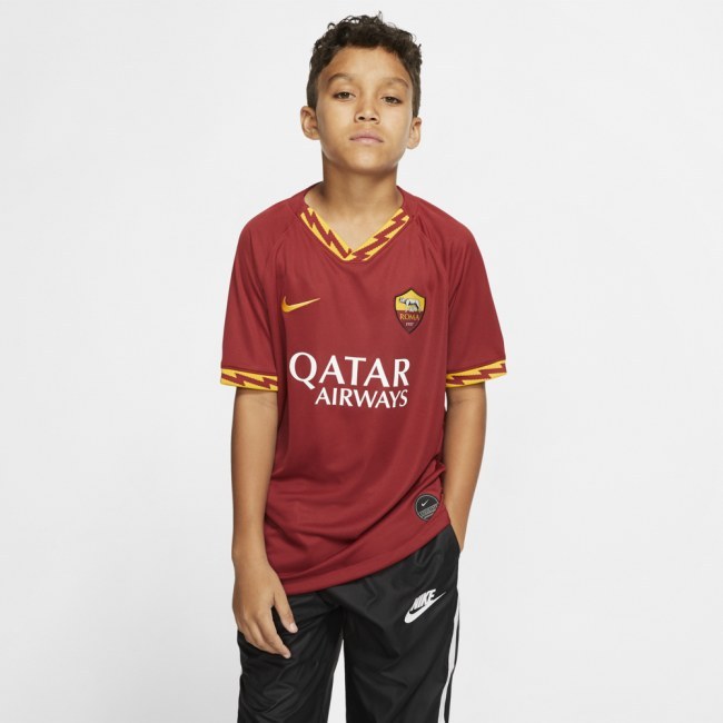 Nike AS Řím domácí 2019/2020 červená/zlatá UK Junior XL - Výprodej Fanshop Oblečení