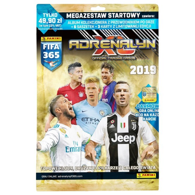 Mega Starter Pack fotbalových kartiček Panini Adrenalyn XL Fifa 365 - 2019