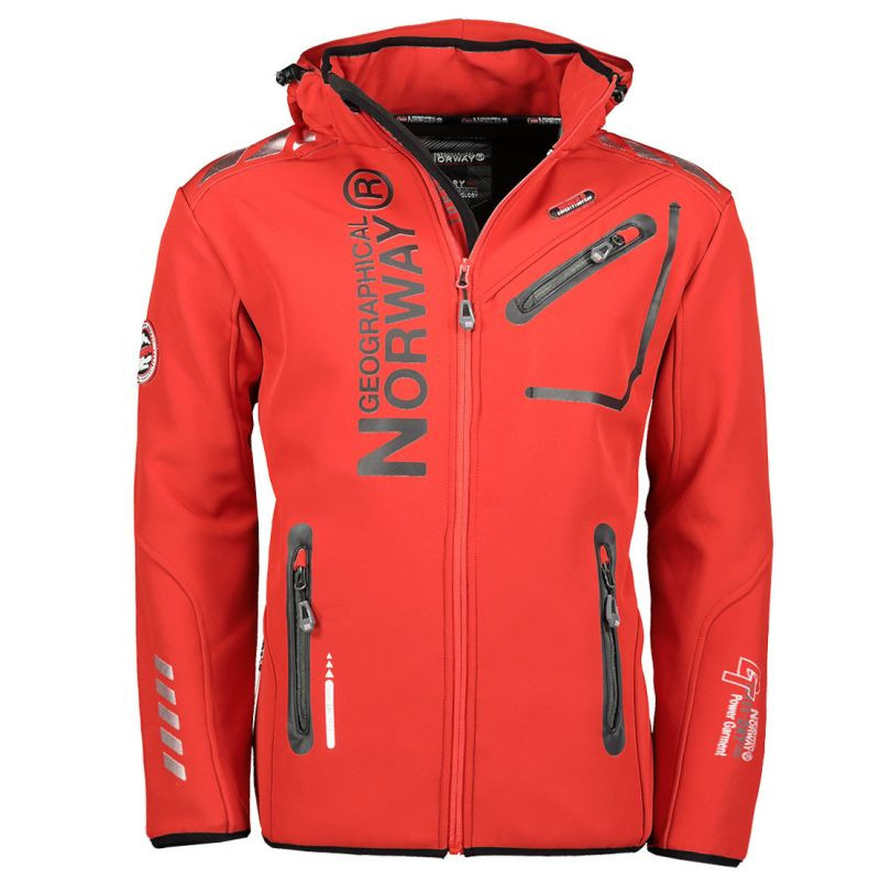 Geographgical Norway softshellová bunda Royaute ASSOR A MEN 068 M WW1973H/GN/Red / Black pánské - Pánské oblečení Muži bundy