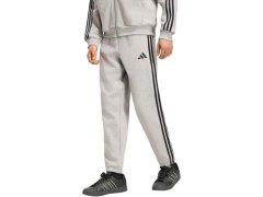 Pánské kalhoty adidas Essentials 3-Stripes Fleece Tapered Cuffed, šedé, KY4127