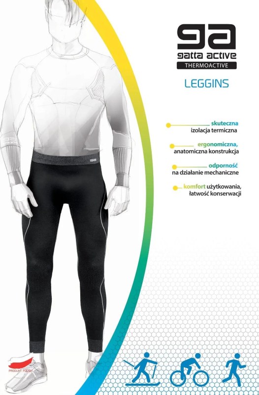 Pánské legíny Gatta 44017 Blanc Basic Thermoactive L-3XL