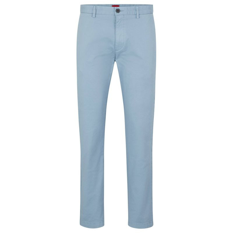 Pánské dlouhé kalhoty Hugo Boss slim fit z&nbsp;elastického bavlněného gabardénu modré barvy (50468314-451) - Pánské oblečení Muži kalhoty