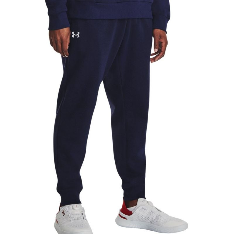 Pánské kalhoty Under Armour Rival Fleece Joggers, tmavě modré, 1379774, velikost 410 M - Pánské oblečení Muži kalhoty