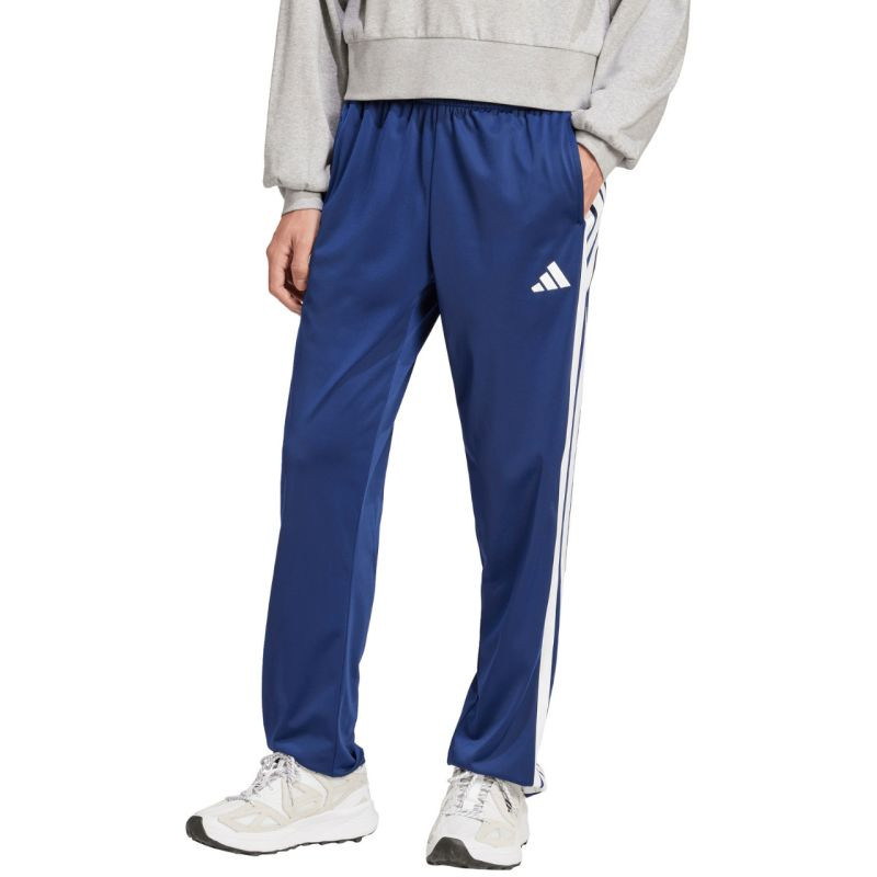 Pánské kalhoty adidas 3-Stripes Tricot Regular Fit Open Hem modré JI8803 - Pánské oblečení Muži kalhoty