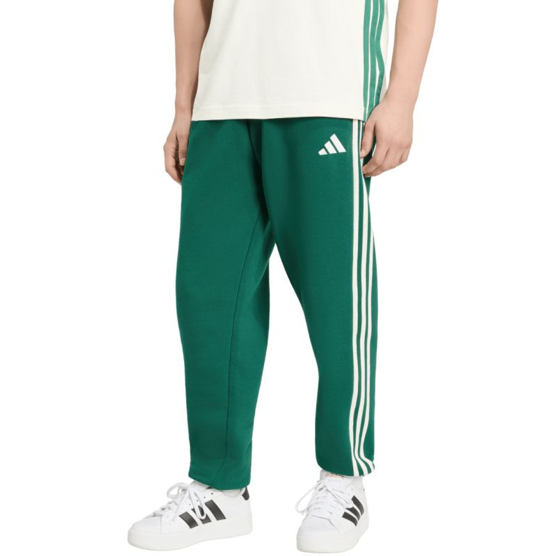 Pánské kalhoty adidas Essentials 3-Stripes Fleece Tapered Cuffed zelené KY4129