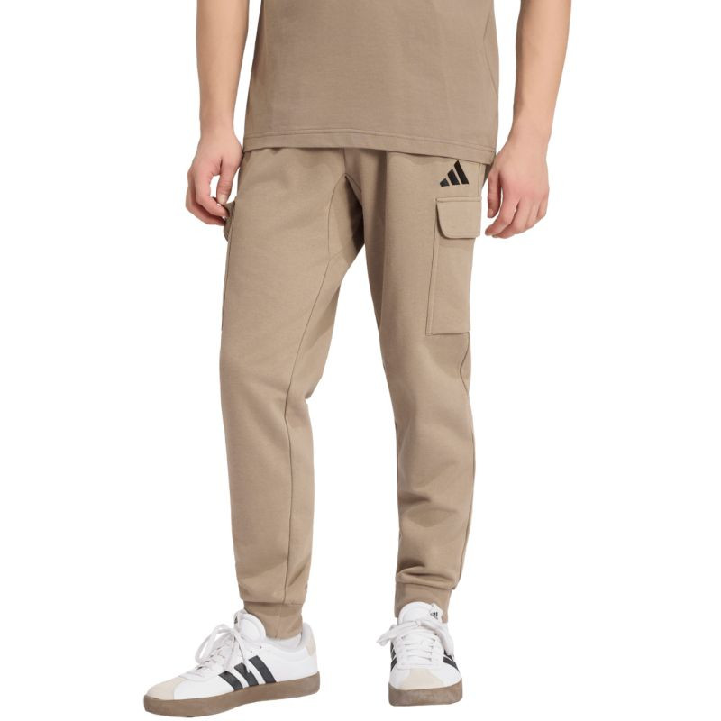 Pánské kalhoty adidas Essentials Feelcozy Cargo, béžové, KF2384