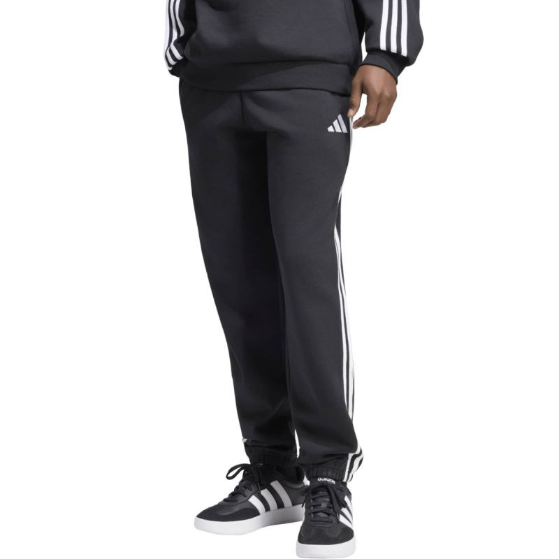 Pánské kalhoty adidas Essentials 3-Stripes Fleece Tapered Cuffed, černé, KY6526