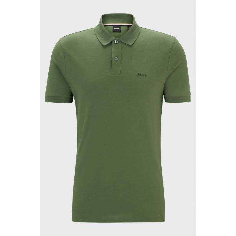 Pánská polokošile BOSS Pallas Open Green regular fit zelená (50468301-381)
