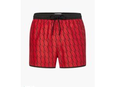 Pánské koupací kraťasy - KM00738 - 0KP - červená/černá - Calvin Klein