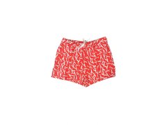 Pánské koupací kraťasy KM00802 0GM červená/bílá - Calvin Klein