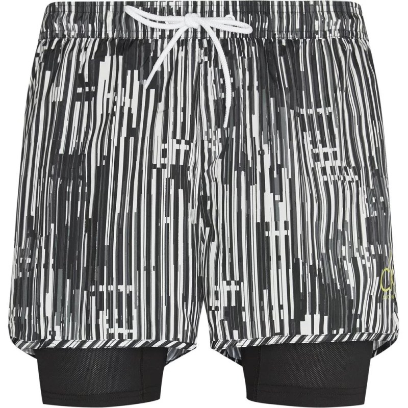 Pánské kraťasy KM0KM00244-021 černobílá - Calvin Klein - Pánské oblečení Muži kraťasy