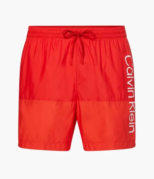 Pánské koupací kraťasy - KM00729 XNL - červená - Calvin Klein - Pánské oblečení Muži kraťasy