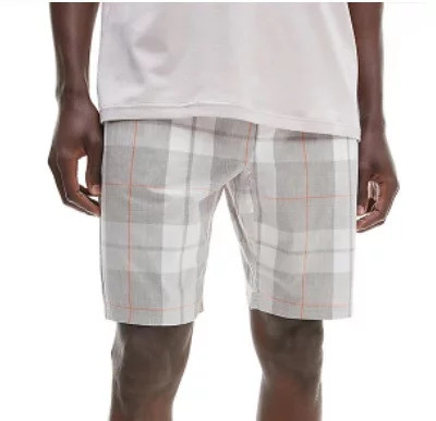 Pánské kraťasy na spaní NM2179E 1MQ - šedá/bílá - Calvin Klein