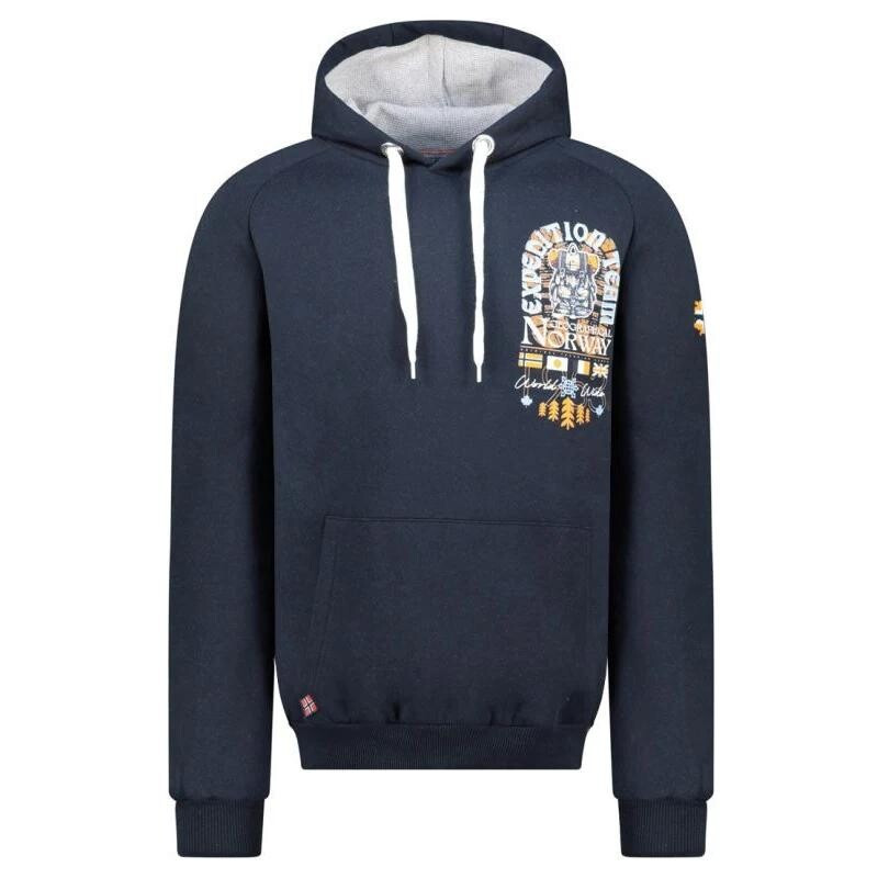 Pánská mikina WZ3016H/GN Šedá melanž s&nbsp;potiskem - Geographical Norway - Pánské oblečení Muži mikiny