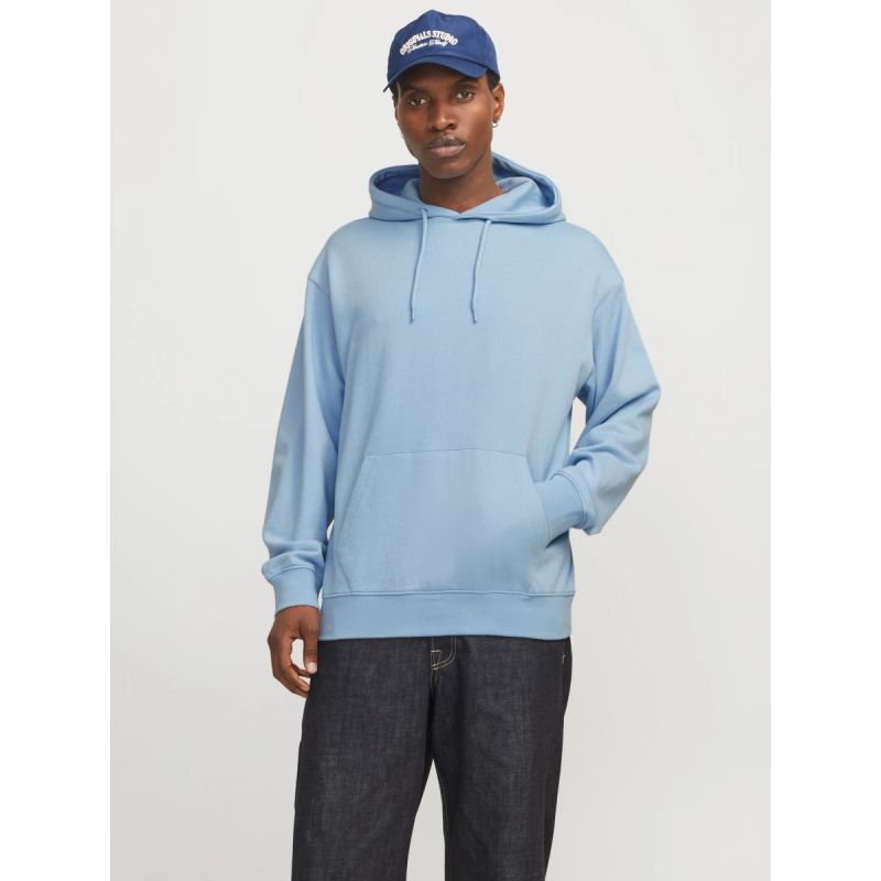 Jack&Jones pánská mikina s&nbsp;kapucí JJESTAR BASIC SWEAT HOOD NOOS 12257852 CHAMBRAY BLUE - Pánské oblečení Muži mikiny