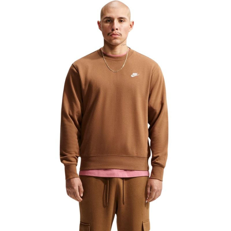 Pánská mikina Nike Club FT světle hnědá FN3888 270 XL