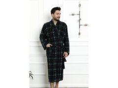 Pánský župan 1007 zelené káro - CoCoon