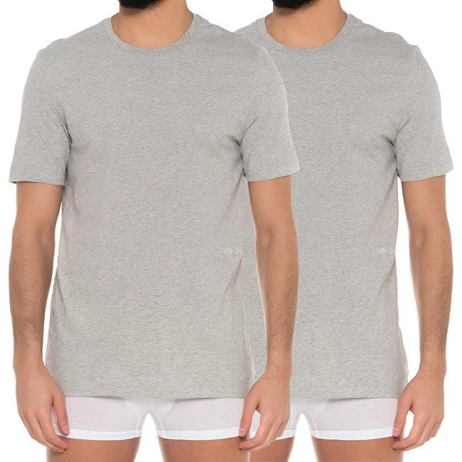 Pánské triko 2 PACK - Heather NM1686A-080 - Calvin Klein - Pánské oblečení Muži oblečení