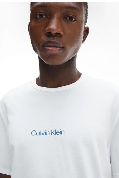 Pánské triko na spaní NM2170E 1O6 - bílá - Calvin Klein