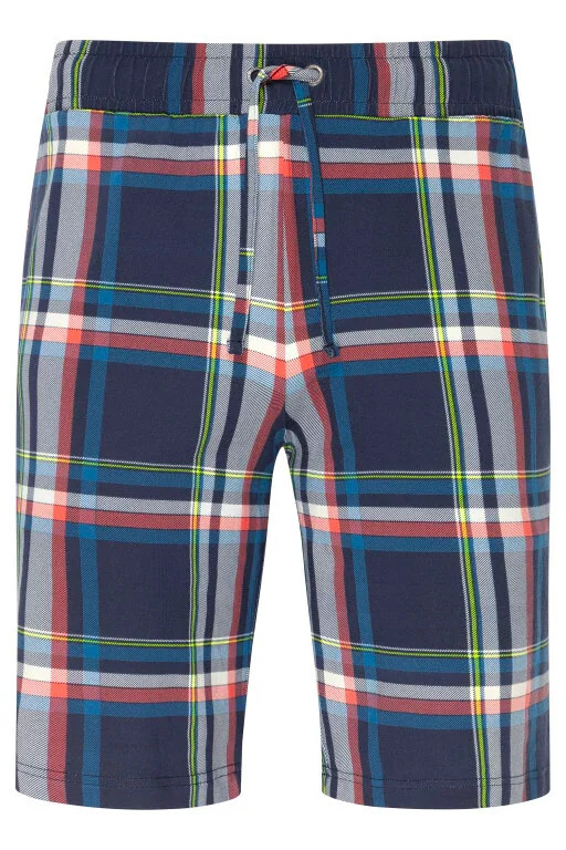 Pánské bermudy 500791 B91 modročervené káro - Jockey