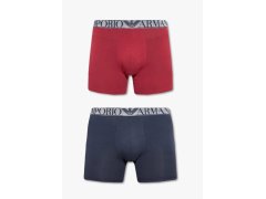 Pánské boxerky 2 pack 111912 2F720 61735 tm.modrá/vínová - Emporio Armani