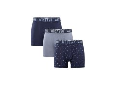 Pánské boxerky 3PACK 4277-1003 Tmavě modrá / šedá mix vzor - Mustang