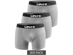 Pánské boxerky Levi´s 3-Pack šedé bavlněné boxerky